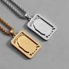 European and American Retro Square Virgin Mary Prayer Necklace Men's and Women's Medal Tags