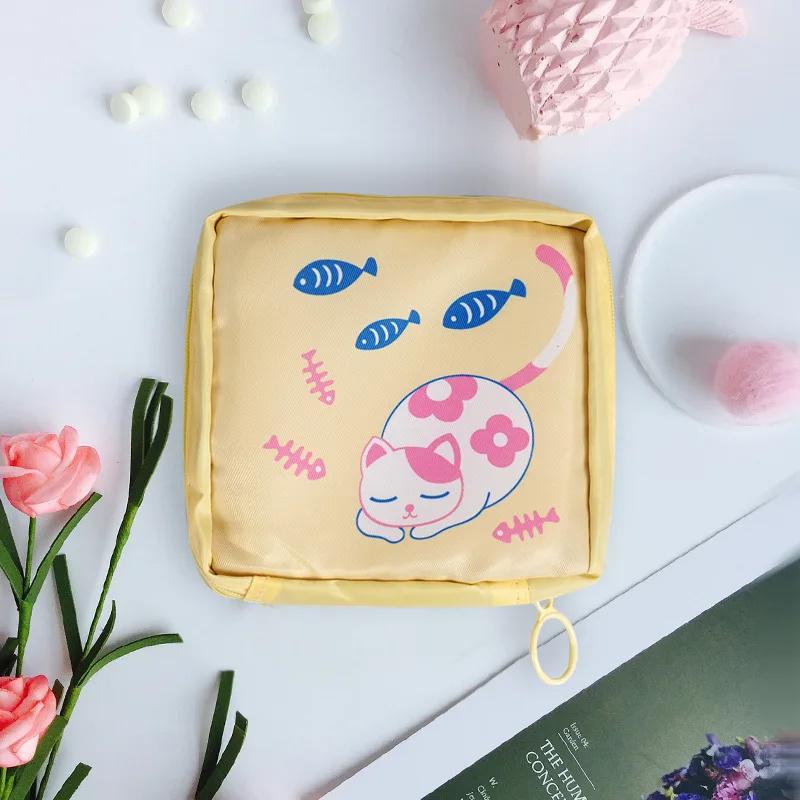 1PC Portable Physiological Period and Monthly Affairs Cotton Pad Storage Bag, Aunt Towel Bag, Ins Hygiene Aunt Towel Storage Bag