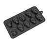 Skull Cookie Mold 10-cavity Halloween Silicone Cake Molds Halloween Kitchen Baking Pan For Cookie Pudding Chocolate Pastry