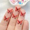50Pcs Cute Mini Cartoon Colorful Butterflies Nail Art Resin Designer Charms Diy Craft For Nail 3D Decorations Jewelry