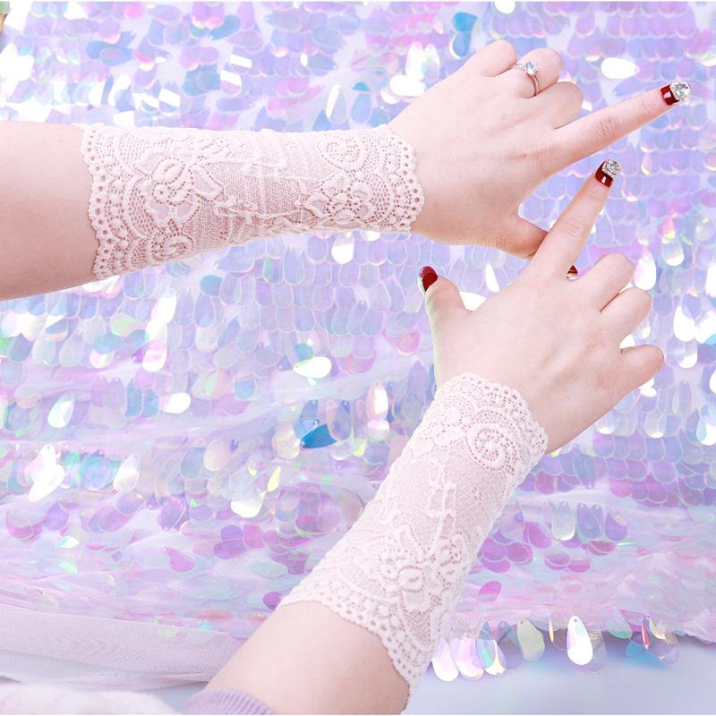 

Летние короткие перчатки из эластичного кружева, защита от солнца, противоскользящие, тонкие женские перчатки для вождения. One Size