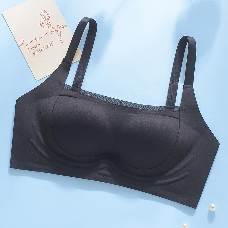 Nahtlose rückenfreie Hollow-Unterwäsche für Damen, gerafftes Oberteil, BH gegen Durchhängen, trägerloser Sport-BH, dünnes Design