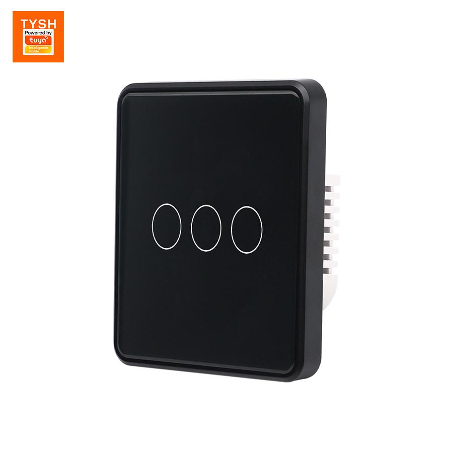 Tuya WiFi Smart Touch Light Switch 4 Gang Aluminum Frame Universal Single/Neutral Wire  Mesh Wall Switch WiFi&1 Gang