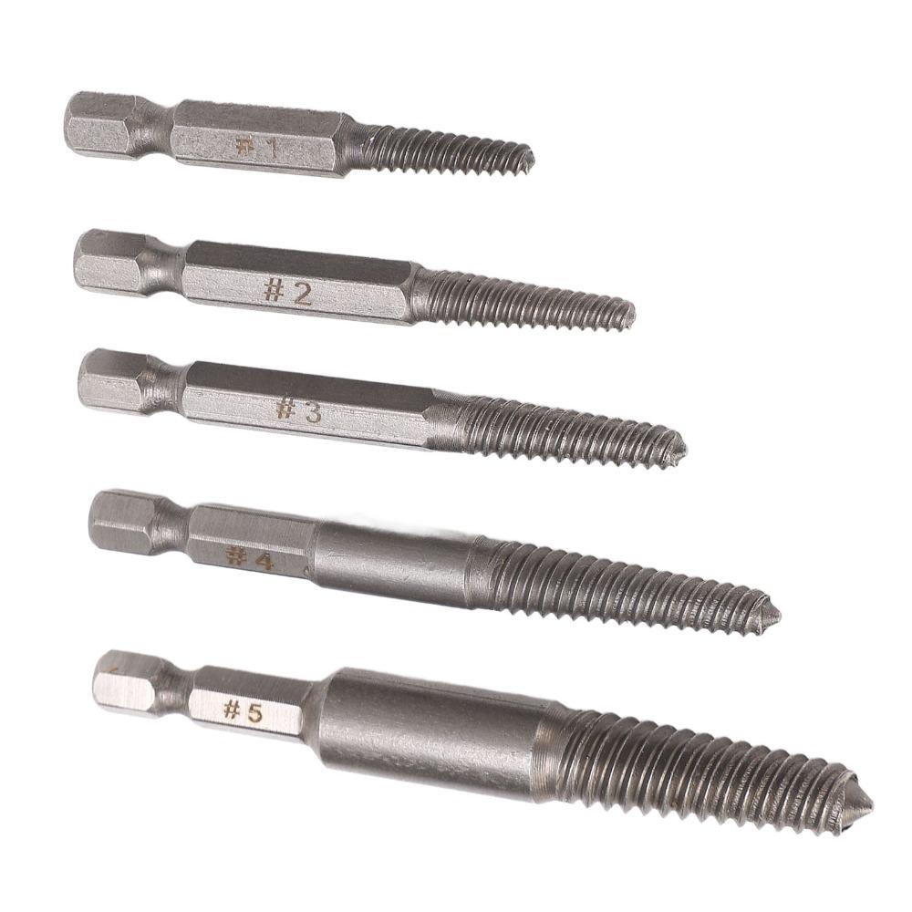 5PCS Strong Toughness Damaged Screw Extractors Bolt Extractor Tool For Stripped Screws