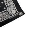 Used 80s Vintage Paisley Pattern Cotton Bandana Black RN13962 80s Vintage Made in USA Vintage American Made