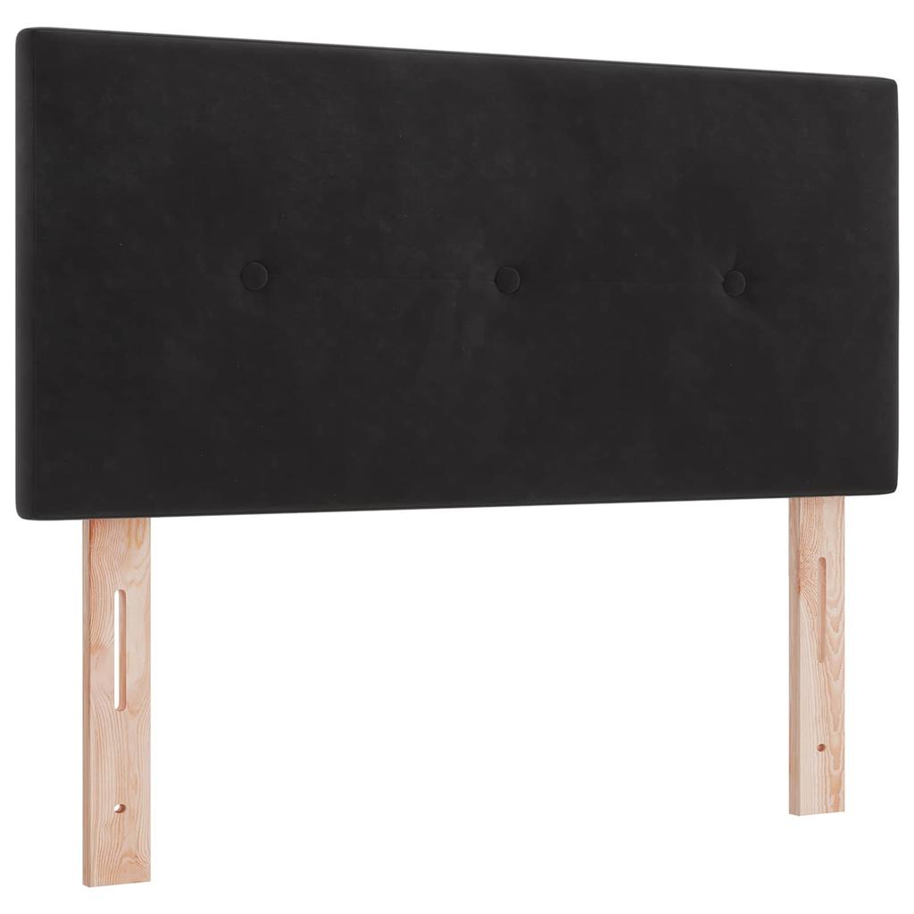 Box Spring Bed with Mattress Black 120 X 190 Cm Velvet
