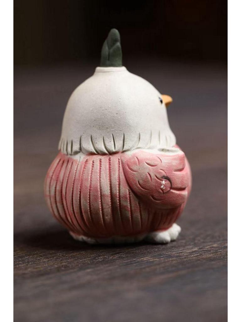 Yixing Purple Clay Garlic Bird Incense Holder: A Creative Tea Ceremony Ornament