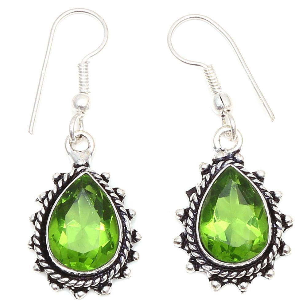 Peridot-Quarz-Edelstein-Freunde-Schmuck-Halsketten-Set 18-20''