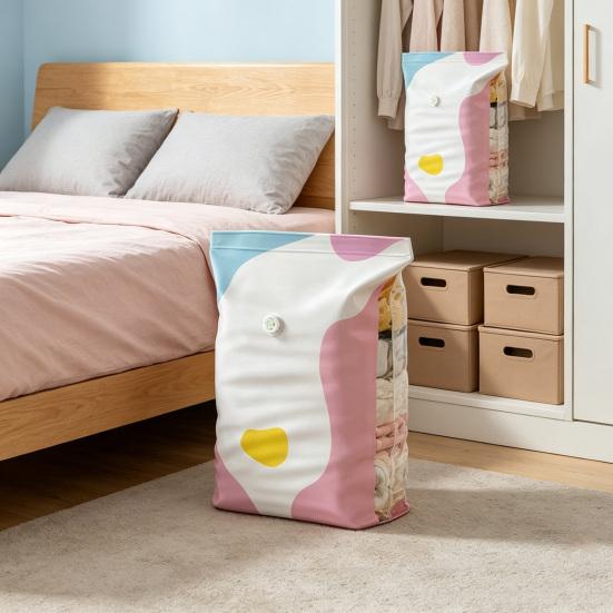 Yousheng Sealed Storage Bags, Compression Bag with Double Zipper Pump-Free, Large Capacity Reusable Bags for Bedding