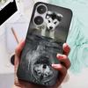 For Xiaomi Redmi 13C 5G Case Black Silicone Bumper Wolf Lions Soft TPU Covers for Xiaomi Redmi 13C 5G Funda Coque Protective