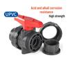 Luoyiren PVC Grey Hot Melt Straight Ball Valve