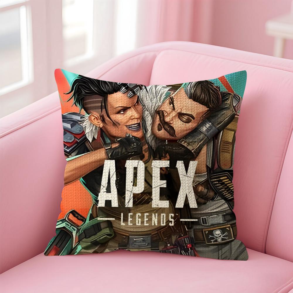 Game AApex Legend Cushion Cover Natural Linen Pillow Case DoubleSided Print Decorative Sofa Pillowcase Home Decor Gift
