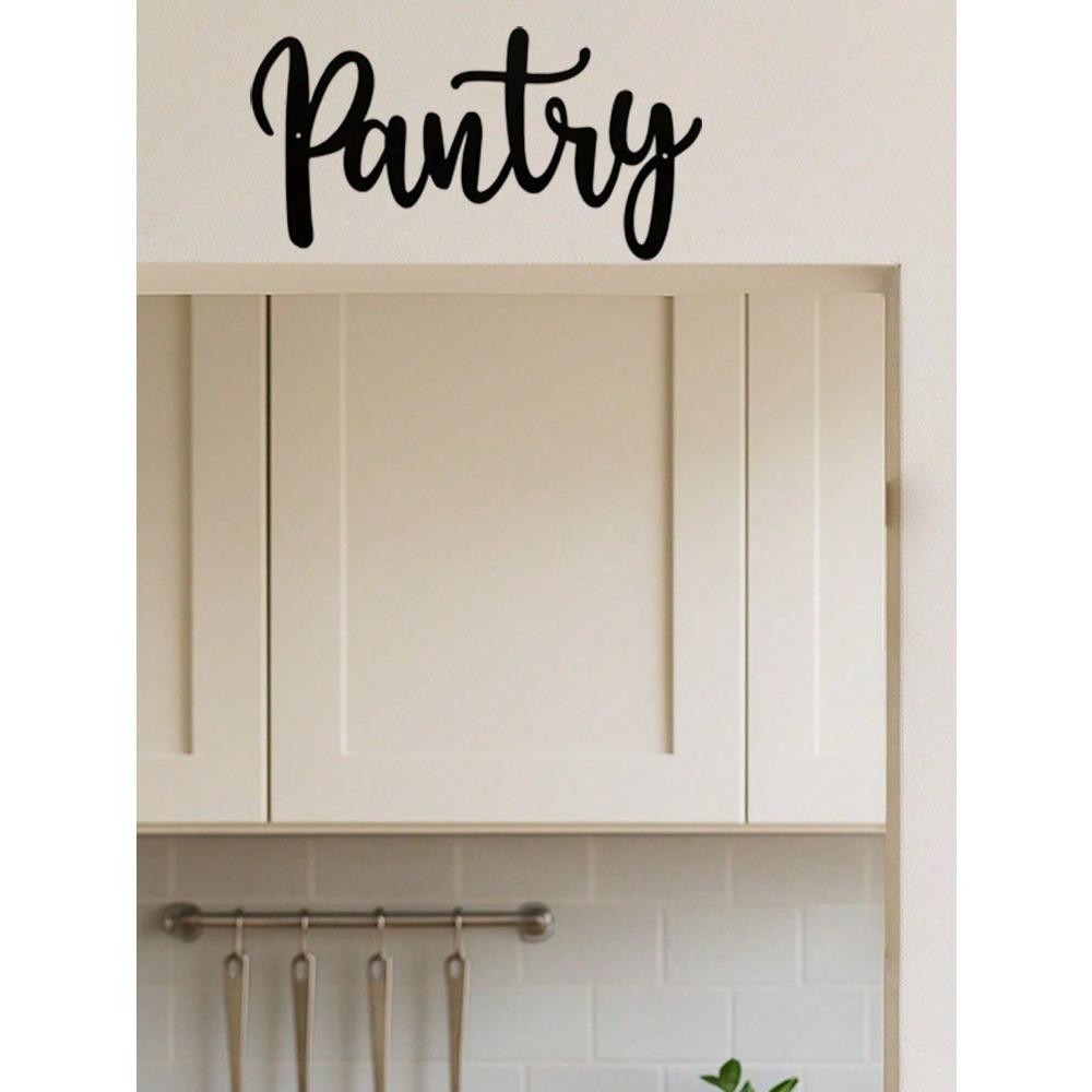 Wrought Iron Pantry Sign, Metal Wall Art for Home Kitchen Restaurant Coffee Shop, Modern Farmhouse Wall Decor, Housewarming Gift