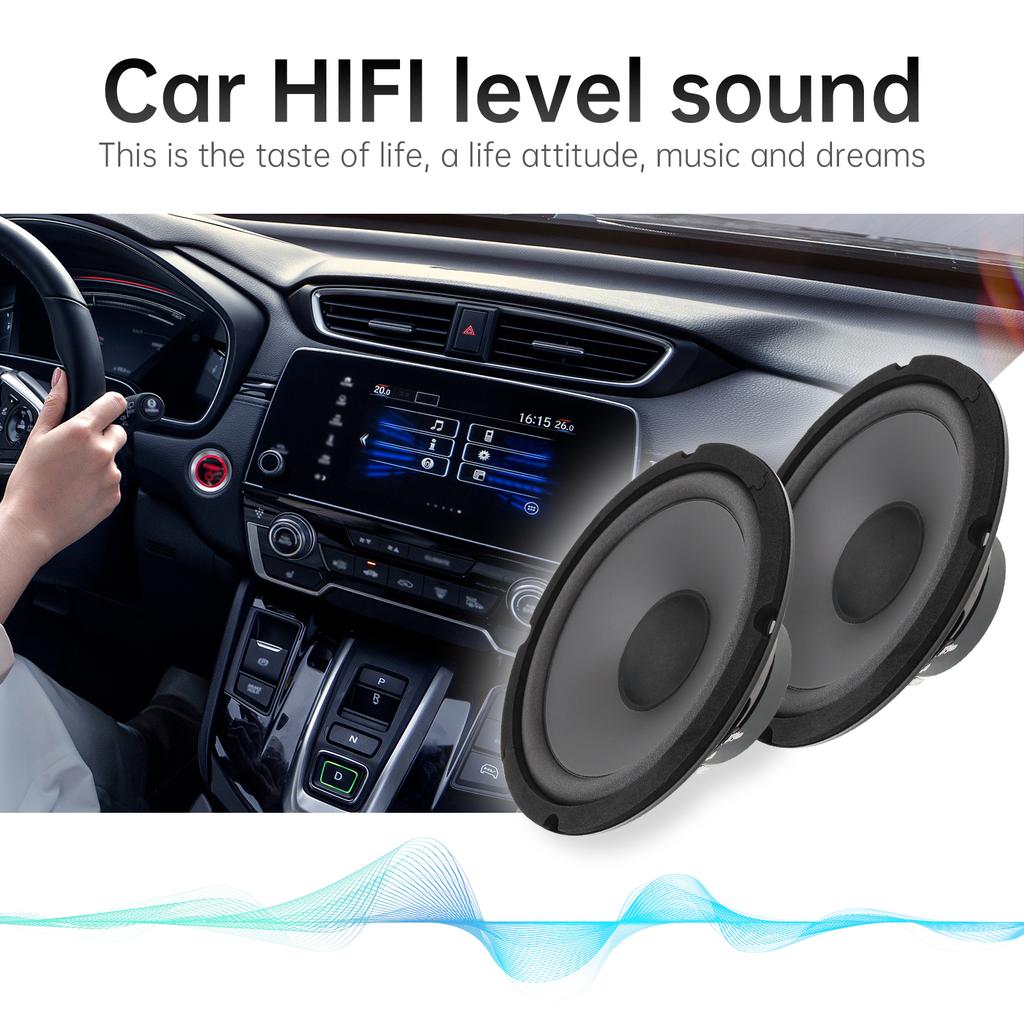 Pair 6.5 Inch 600W 2-Way Coaxial Car HiFi Speakers High Power Handling Silk Dome Tweeter Weatherproof Full Boost