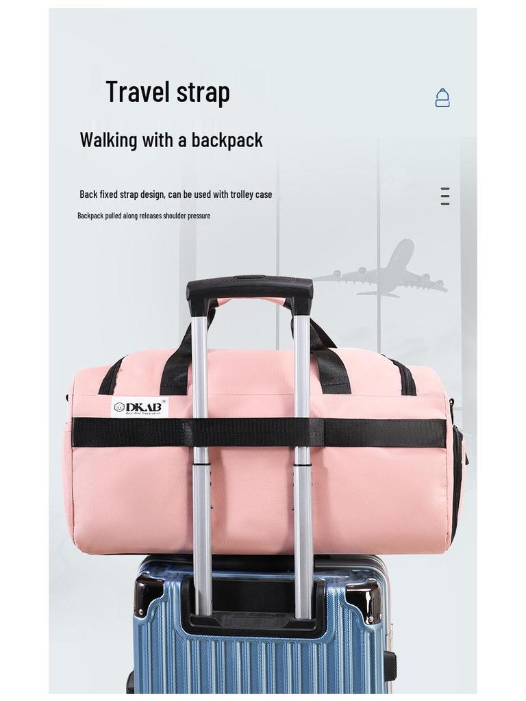 Large Capacity Multi-Function Sports & Travel Bag with Wet/Dry Separation, Crossbody, Shoulder, and Hand Carry Options