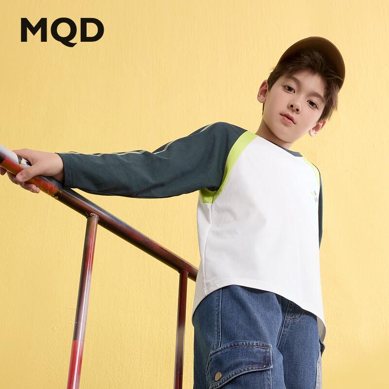 MQD Boys  Color-block Raglan Long Sleeve T-Shirt 110cm