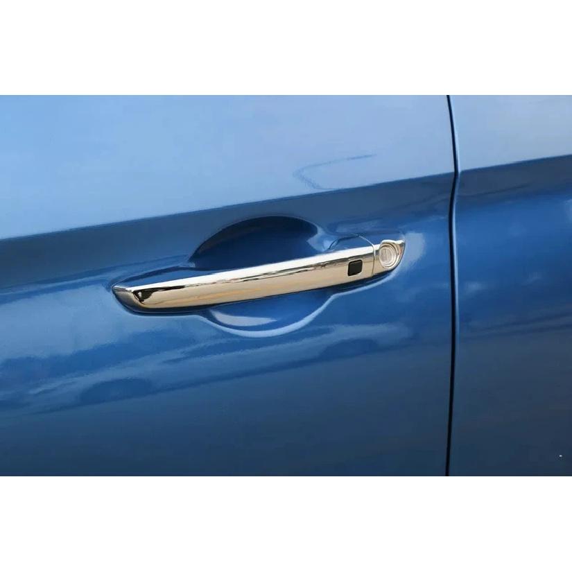 For Hyundai Solaris 2017 2018   LHD ABS Carbon Fiber Black Car Door Handle Cover Trims Stickers Car Styling Accessories