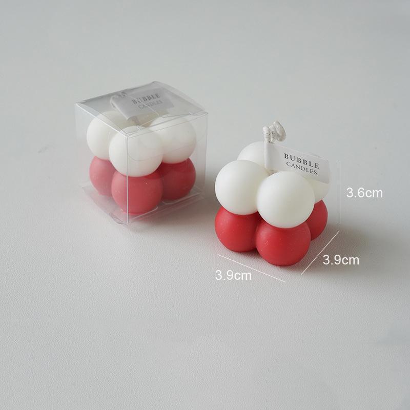 

Двухцветная свеча Bubble Cube, ароматизированная свеча ручной работы, ароматерапия, соевый воск, свечи для свадьбы, дня рождения, украшения дома на вечеринку