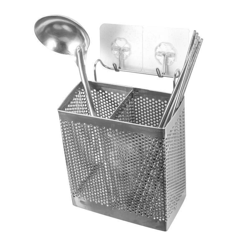 Stainless Steel Hanging Chopstick Holder & Kitchen Storage Rack