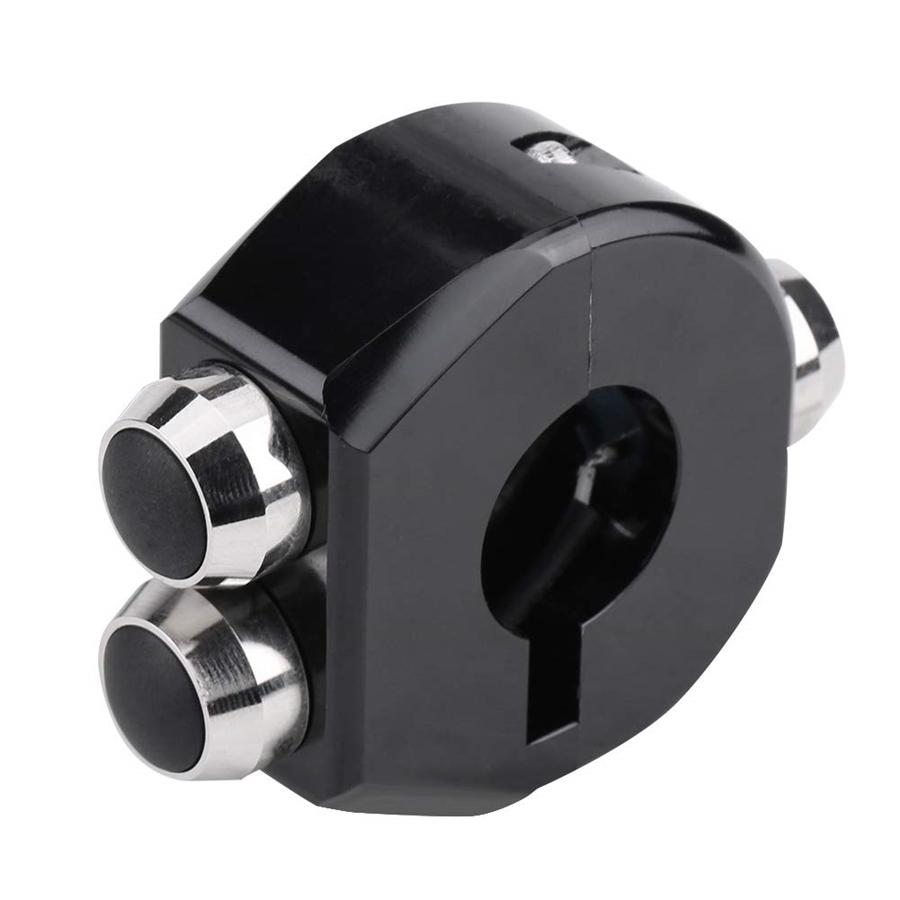 1x Universal 25mm 1" Black CNC Motorcycle Momentary Switch Reset Button 120W 10A