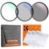 K&F CONCEPT 95mm Lens Filter Set ND4 + PL Polarizing + UV Protection + Lens Pen + Filter Case, 18-Layer Nano-Coating (K Series)