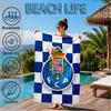 FC-Wappen-Design aufgedrucktes Mikrofaser-Strandtuch, Weich und saugfähig, Schnell trocknend, Ideal für Sommerreisen, Strand-Essential, Schwimmbad