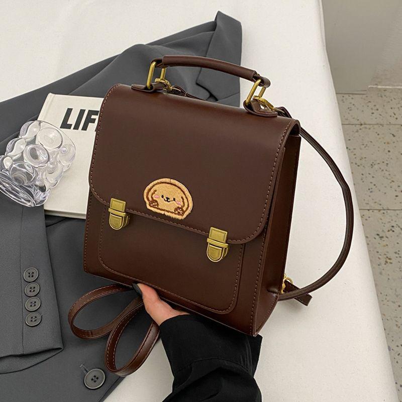 Retro Bag Women's Backpack 2025 New British College Style Going Out Travel Bag Niche Premium Texture Backpack