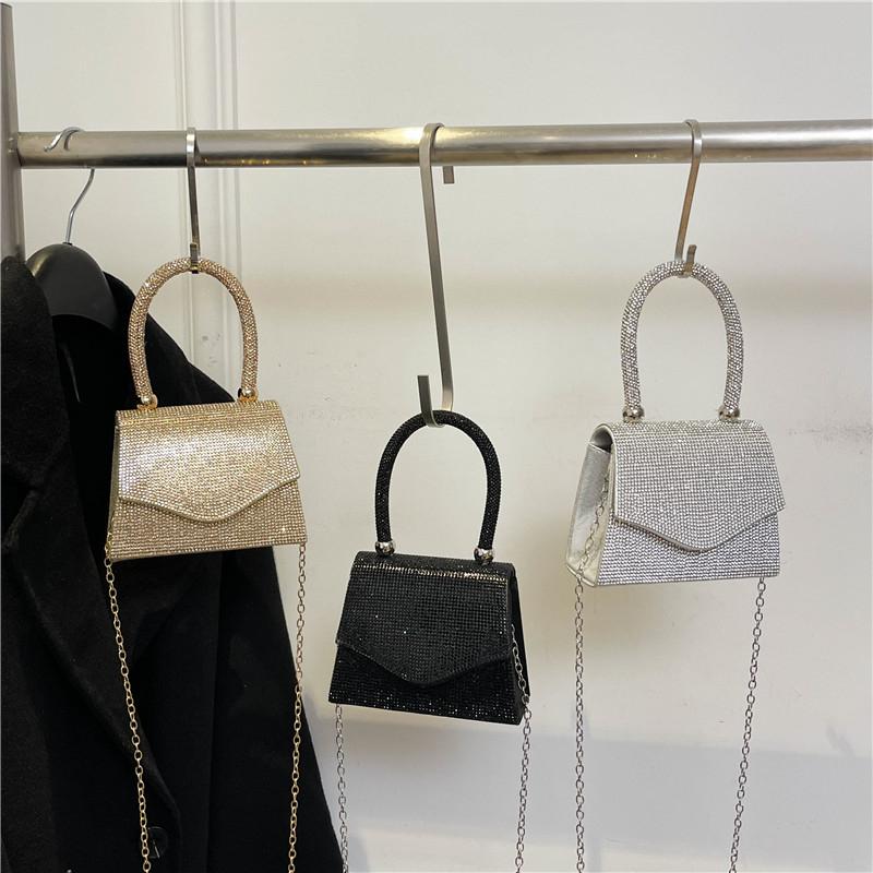 Super Shiny Diamonds Square Shoulder & Crossbody Bags Temperament Grace Sense of Luxury Party Women's Handbags 2025 Fashion New