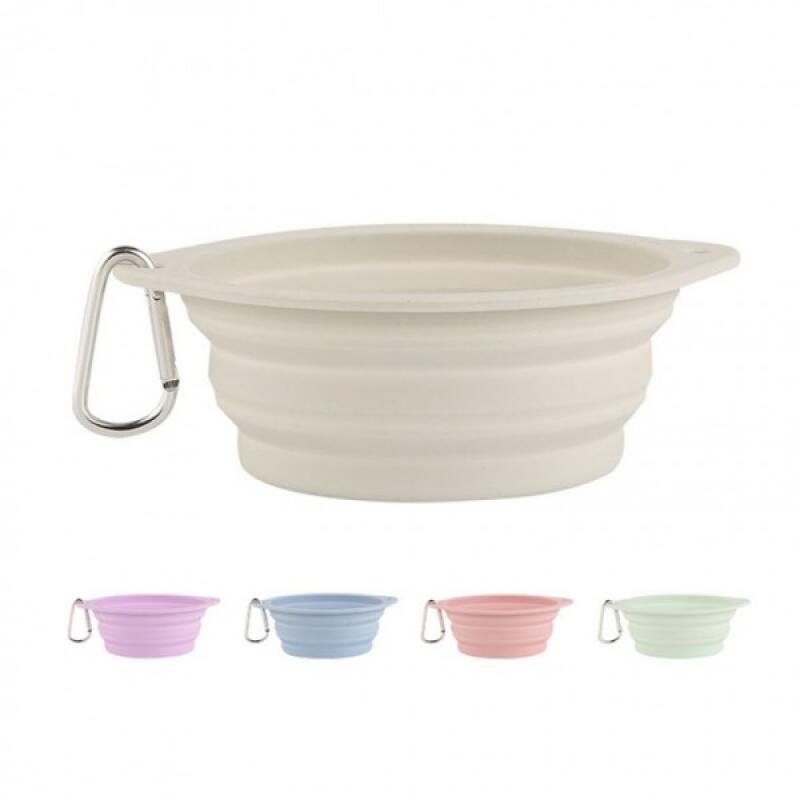 

Foldable Silicone Portable Outdoor Dog Bowl pink
