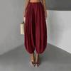 Pantaloni Harem Largi pentru Femei Pantaloni Balloon Ușori Aerisiți Talie Elastică Casual Confortabili cu Picior Lat pentru Purtare Zilnică