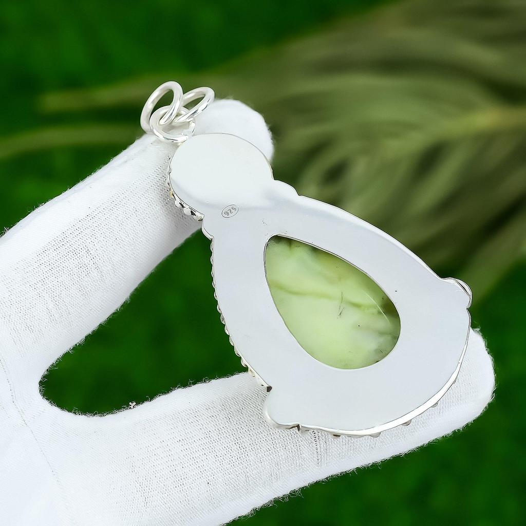 925 Silver Pear Imperial Jasper Gemstone Artisan Birthday Unique Pendant Jewelry