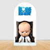 Šťastné narozeniny Boss Baby Oblouk Pozadí Kryt Klučičí Narozeniny Miminkovská Oslava Dekorace Fotografické Pozadí Rekvizity