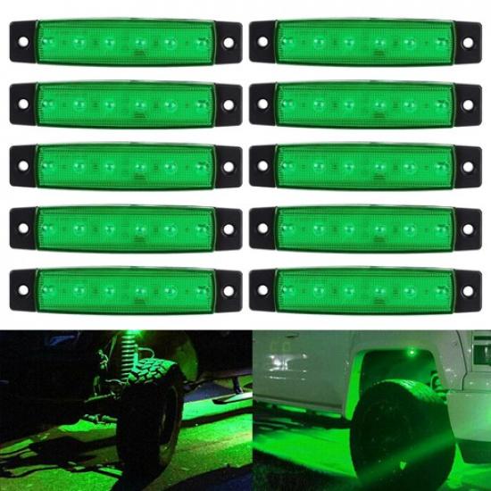 10X Green LED Rock Lights For Offroad Truck Boat ATV UTV Car Underbody Light Kit