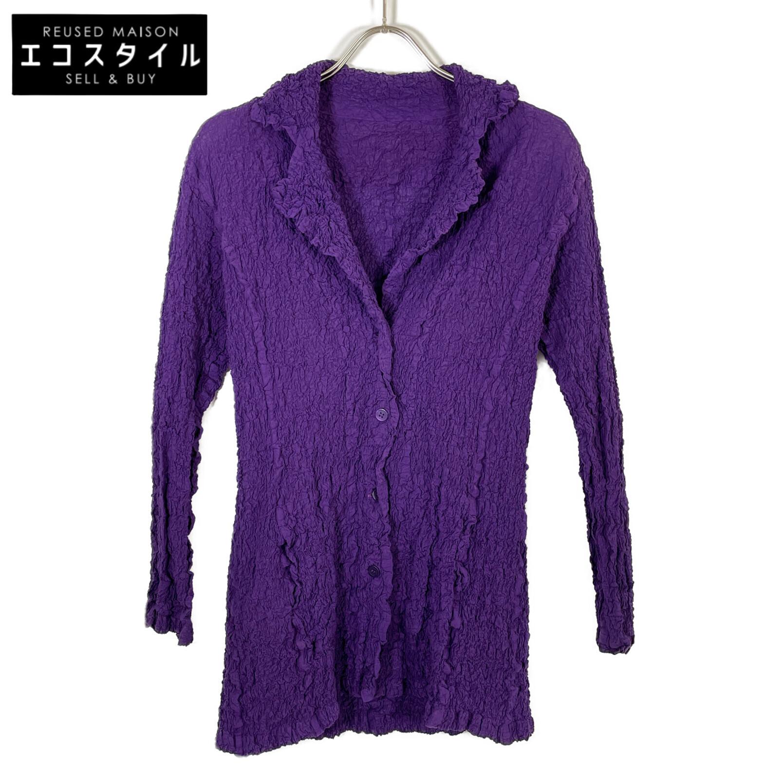 

MeISSEYMIYAKE MI14FD501 Purple Button Front Jacket Jacket purpleUsed