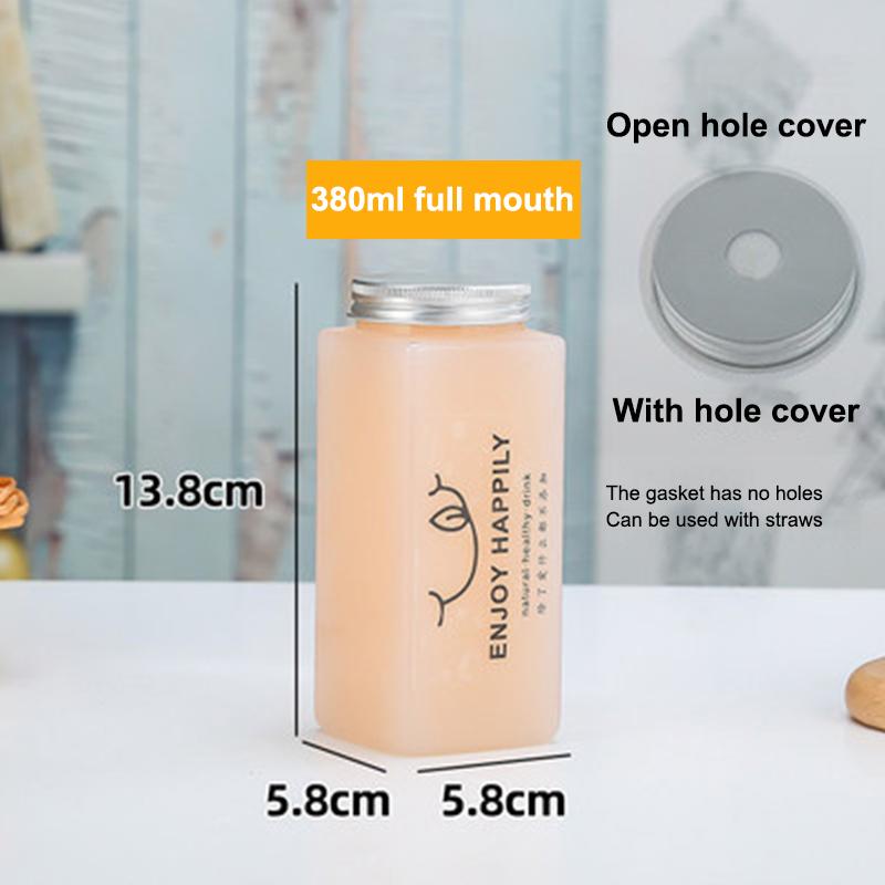 500ml Portable Fruit Juice Cold Brewed Tea Bottle Transparent Plastic Beverage Bottle Disposable Milk Tea Bottle