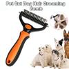 Pet Grooming Rake And Comb, Double-Sided Undercoat Rake Pet Detangling Comb, Dog Dematting Rake, Grooming Tool for Long Short Hair Cats Dogs