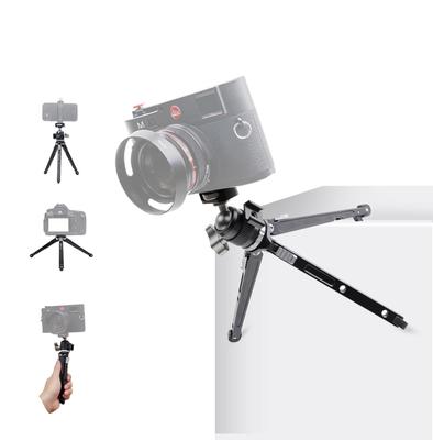 XILETU Mini Tripod, Metal Smartphone Tripod with Cold Shoe Pan/Tilt, Camera Stand, Desktop Selfie Tripod (XT18SMC22S)