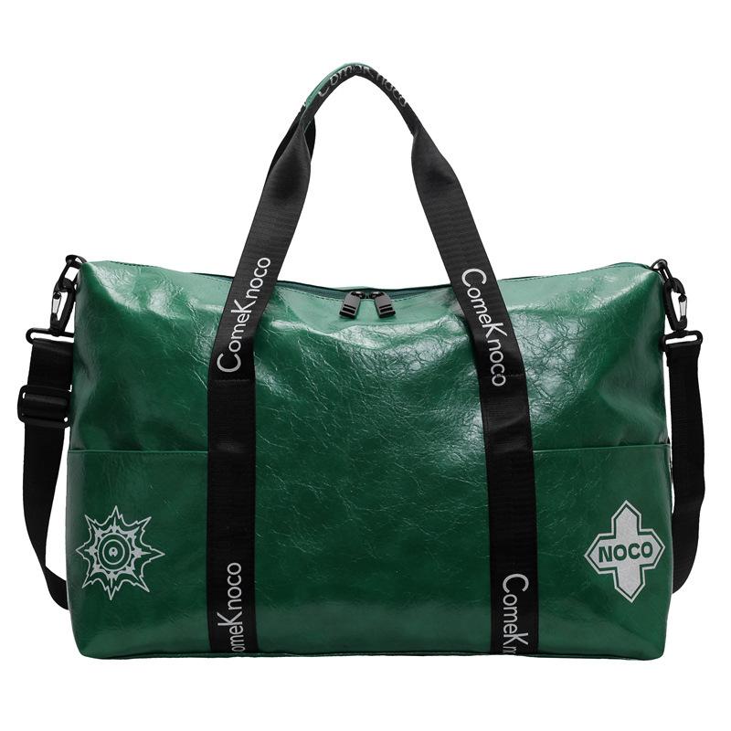 

2025 new trend printed messenger fitness bag going out soft leather texture travel bag large capacity student storage bag one size fits all зелёный