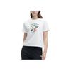FILA Floral Print Casual Cool Feel Bouquet Embroidery Loose Round Neck Short Sleeve T-Shirt Women T-Shirt White F11W428112F-WT