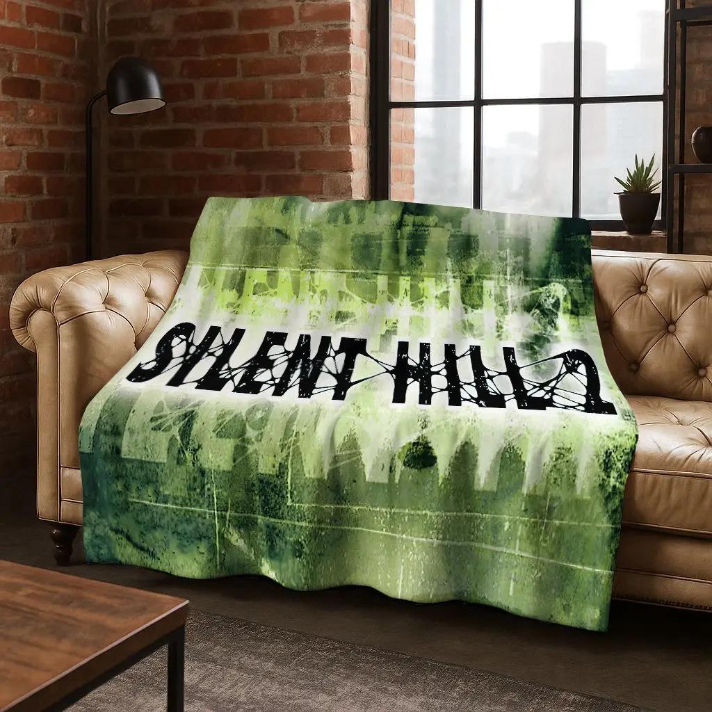 Classic Silent Hill Horror Game Movie Art Flannel Blanket,Cozy Soft Throw Blanket for Home Bedroom Bed Sofa Picnic Cover Gift