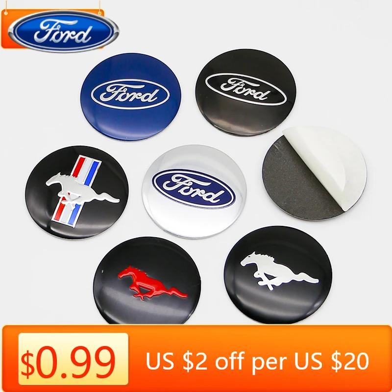 Car Sticker Ford New 2025 Hot 4Pcs 56mm Car Wheel Center Hub Cap Badge Logo Sticker For Ford Mondeo Focus Fusion Escape Kuga MK2