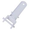 Long Lasting Swimming Pool Spa Vacuum Head Handle Replacement in White with V Clip Pin and Quick Snap Butterfly Clip