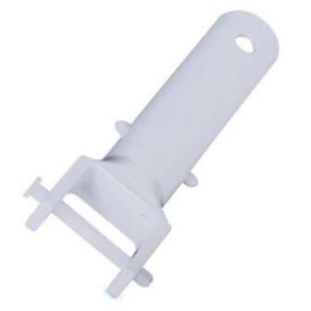 Long Lasting Swimming Pool Spa Vacuum Head Handle Replacement in White with V Clip Pin and Quick Snap Butterfly Clip