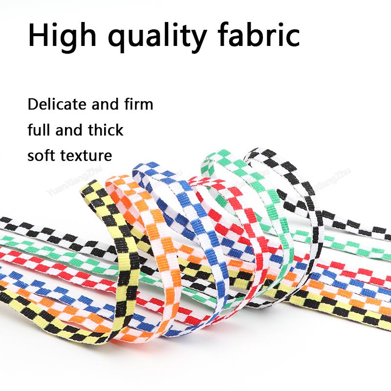 1Pair New Fabric Canvas Shoe Laces Black White Plaid Shoelaces Sneakers Laces Flat Shoelace Shoes Strings 100/120/140/160/180cm