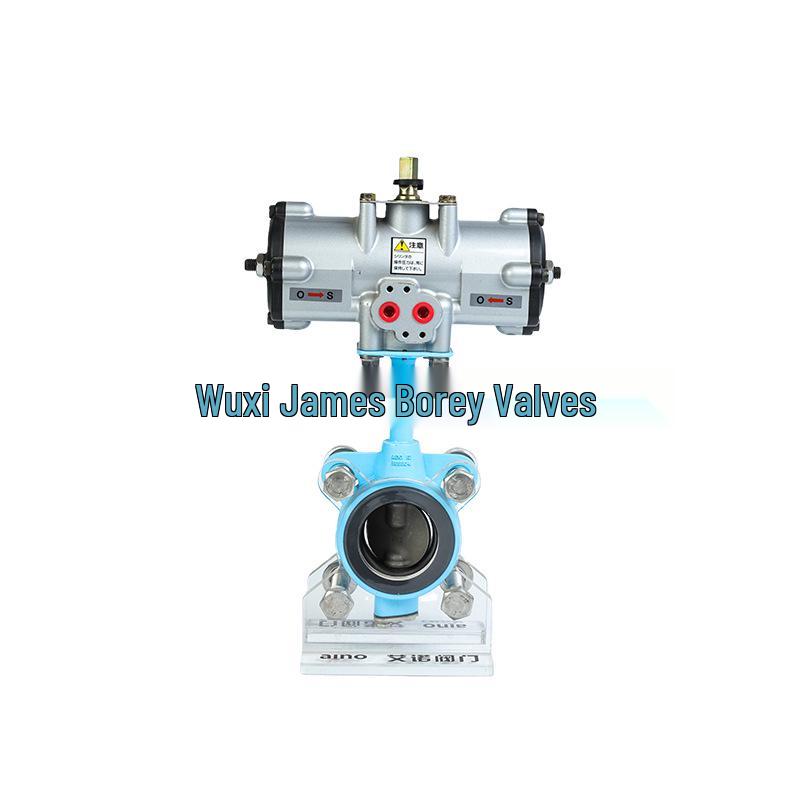 OKM Pneumatic Butterfly Valve 602A-C: Aluminum Alloy HVAC Wafer Valve with Pneumatic Actuator