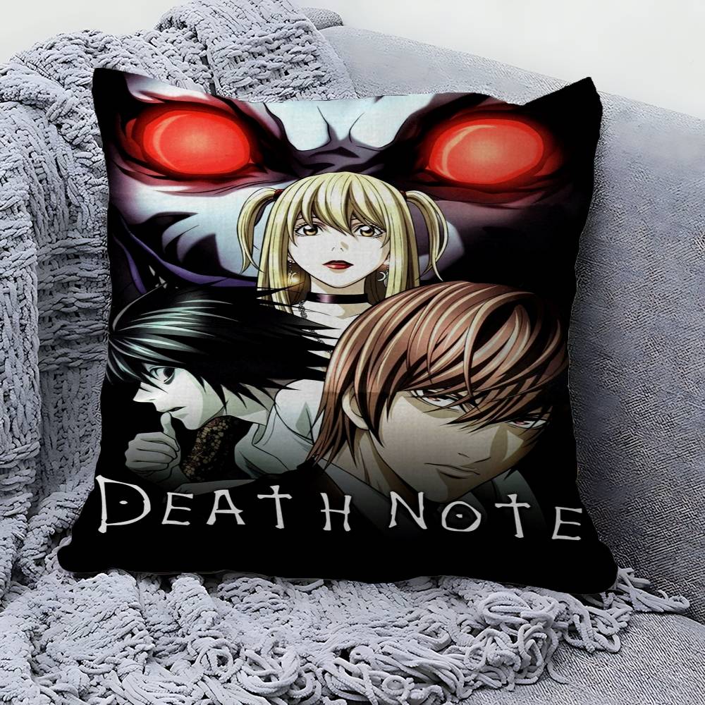 Anime Death Note DN L Classic Vintage Pillow Cushion Cover Pillowcase Living Room Sofa Home Decor Customized