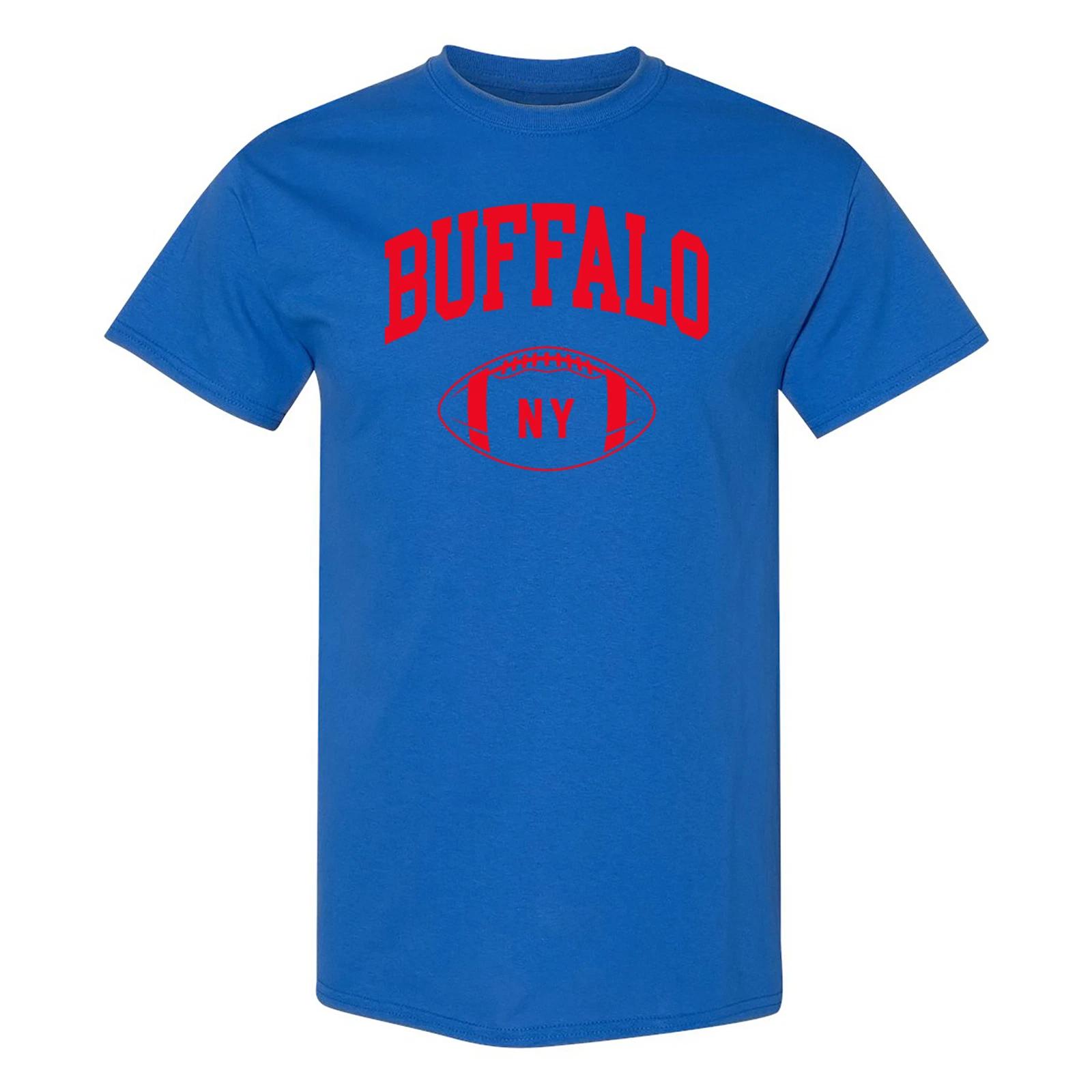 Buffalo Classic Football Arch - Sports Athletics T Shirt - Royal 4XL