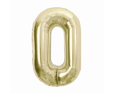 B&C Foil Balloon, Number 0, Champagne, 85 AA CH-B8H0