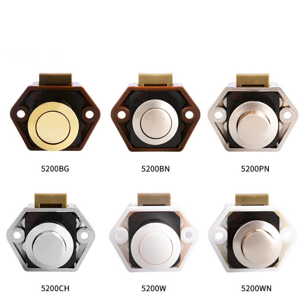 Cupboard RV Caravan Handle Button Locks Drawer Lock Door Lock Camper Car Push Lock Cabinet Catch