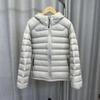 White Duck Down Ribs Down Jacket Women's Autumn and Winter New Hooded Small Light Warm Puff Jacket Tide